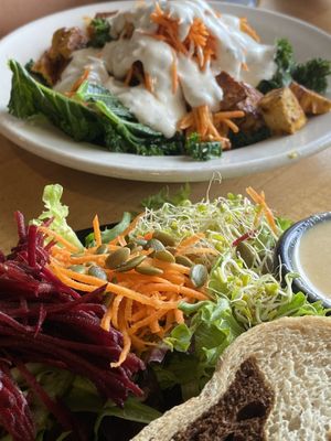 Side Salad with ginger miso dressing at The Wild Cow in Nashville