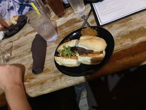 Grinder sandwich  at The Wild Cow in Nashville