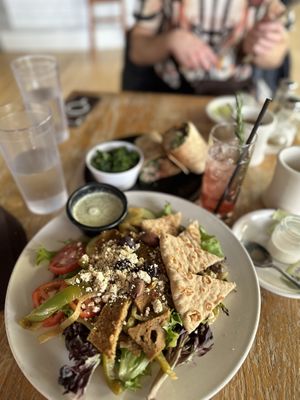 Gyro salad and burrito  at The Wild Cow in Nashville