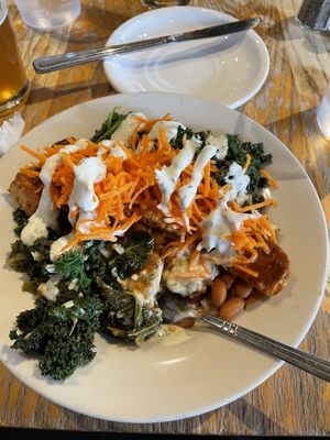 Buffalo beans and greens entree   at The Wild Cow in Nashville