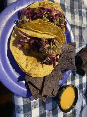 Sweet potato and black bean tacos   at The Wild Cow in Nashville