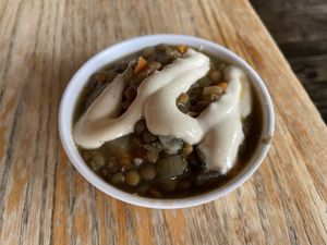 Lentil stew  at The Wild Cow in Nashville