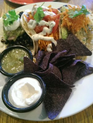 Taco Sampler Plate-Vegan at The Wild Cow in Nashville