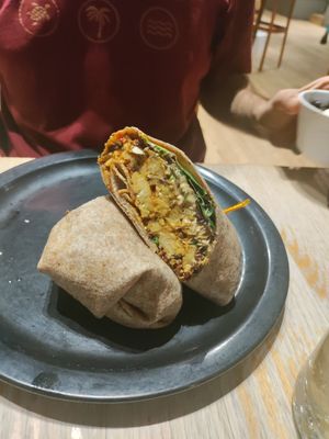 Buffalo tempeh wrap at The Wild Cow in Nashville