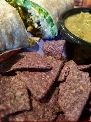 Seitan Burrito with Chips & Salsa at The Wild Cow in Nashville