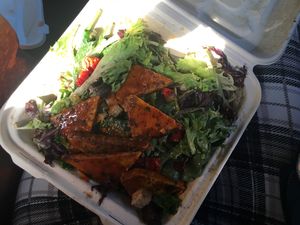 Buffalo tempeh Caesar salad  at The Wild Cow in Nashville