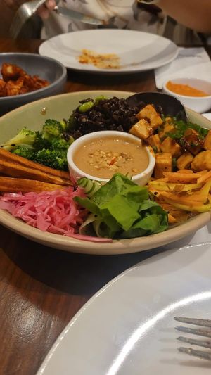 Black rice bowl at The Nutcracker in Mumbai