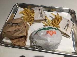 burgers and fries at MAX - Złota in Warsaw