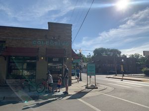 Outside on a sunny summer morning! at Colectivo Coffee  - Monroe St. in Madison