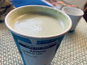 Matcha latte with oat milk! at Colectivo Coffee  - Monroe St. in Madison