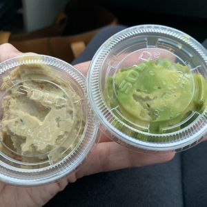 Hummus + avocado spreads  at Colectivo Coffee  - Monroe St. in Madison