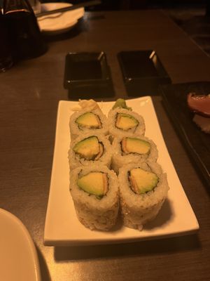 Avocado and inari  at Yamagoya Sushi in Fernie