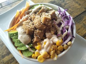 Buddha bowl at The Big Easy in Koh Rong