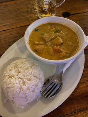 Red thai curry  at The Big Easy in Koh Rong