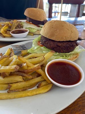 Veggie burger without burger sauce   at The Big Easy in Koh Rong