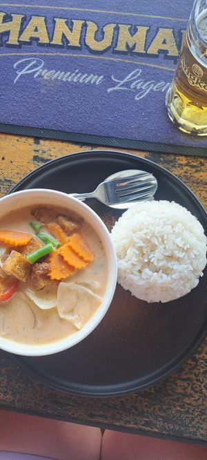 Red Thai curry which I wouldn't try again at The Big Easy in Koh Rong