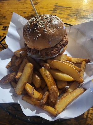 Burger végétarien at The Big Easy in Koh Rong