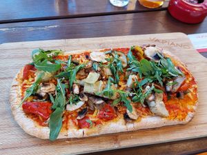 Vegan Pinsa Vegetaria at Vapiano - Mannheimer Wasserturm in Mannheim