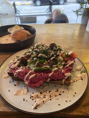 Hummus Toast at Flavour Bastards in Copenhagen