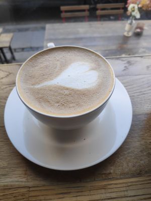 Vegan flat white at Flavour Bastards in Copenhagen