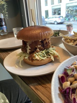 Jackfruit burger  at Flavour Bastards in Copenhagen