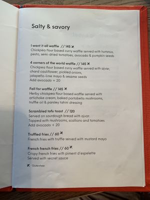 Menu February 2023 at Flavour Bastards in Copenhagen