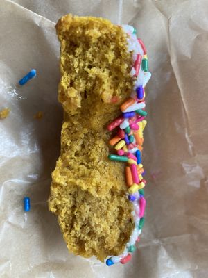Pride flag donut  at Sleepyhead Coffee in Chattanooga