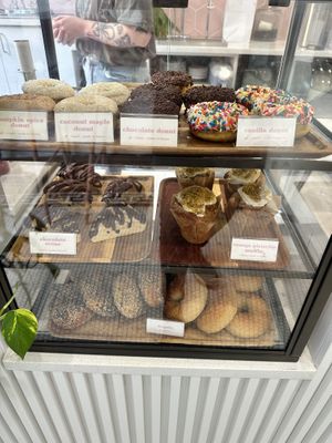 Case full of vegan goodies    at Sleepyhead Coffee in Chattanooga
