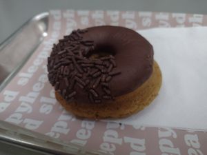 Chocolate doughnut at Sleepyhead Coffee in Chattanooga