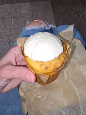 Coffee cake muffin at Sleepyhead Coffee in Chattanooga