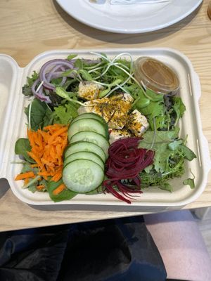 Tofu salas to-go at Olena Cafe in Honolulu