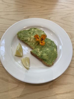 Plain Avocado toast with salt at Olena Cafe in Honolulu