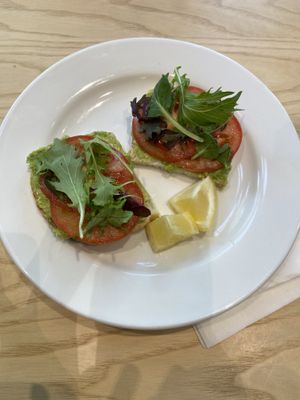 Avocado toast - add ons at Olena Cafe in Honolulu