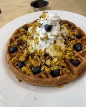 Waffles !!  at Olena Cafe in Honolulu