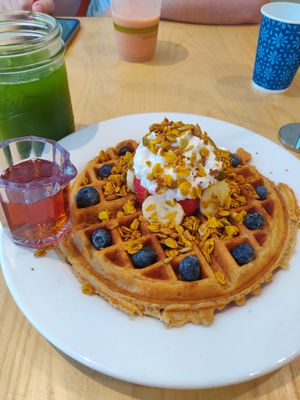 Best waffle ever! at Olena Cafe in Honolulu