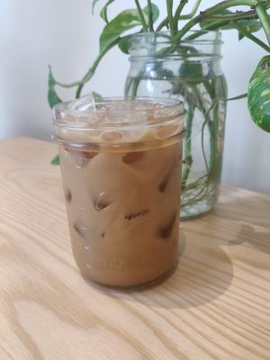Vanilla Mac but with Cashew Milk Cold Brew at Olena Cafe in Honolulu