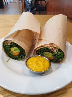 Hummus wrap at Olena Cafe in Honolulu