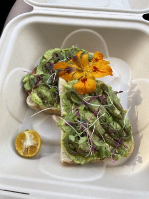 Avocado toast  at Olena Cafe in Honolulu