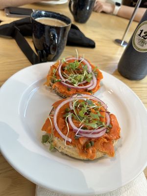 Lox Bagel  at Olena Cafe in Honolulu