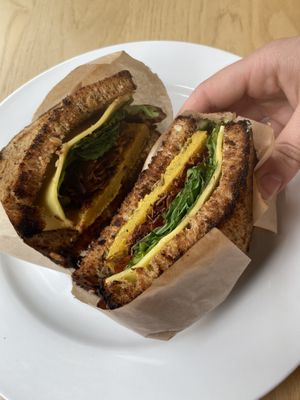 Breakfast sandwich  at Olena Cafe in Honolulu