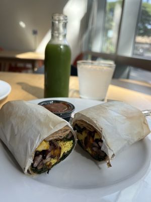vegan wrap  at Olena Cafe in Honolulu