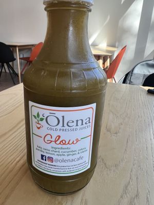 Glow juice   at Olena Cafe in Honolulu