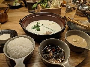 Hot Pot with Tonyu Nabe (soymilk broth) at dipdipdip Tatsu-Ya in Austin