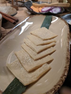 Fresh yuba at dipdipdip Tatsu-Ya in Austin