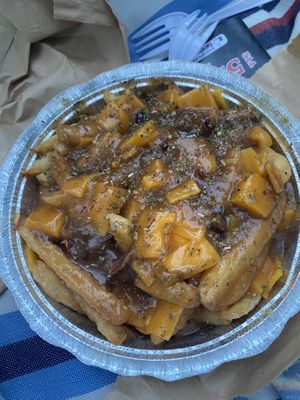 Classic Vegan Poutine  at Atlas Pizza in Montreal