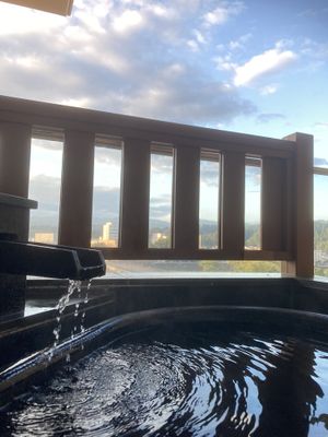 Natural hot spring at Ryokan Ayunosato in Hitoyoshi