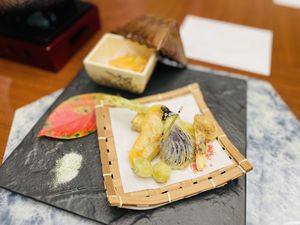 Tempura  at Ryokan Ayunosato in Hitoyoshi