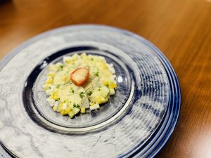 Marinated vegetable jelly at Ryokan Ayunosato in Hitoyoshi