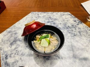 Soup at Ryokan Ayunosato in Hitoyoshi