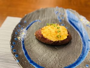 Sweet potato gratin  at Ryokan Ayunosato in Hitoyoshi